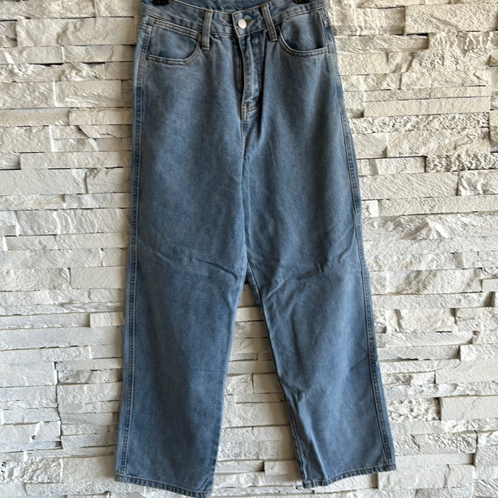 Dazy wide leg blue jeans